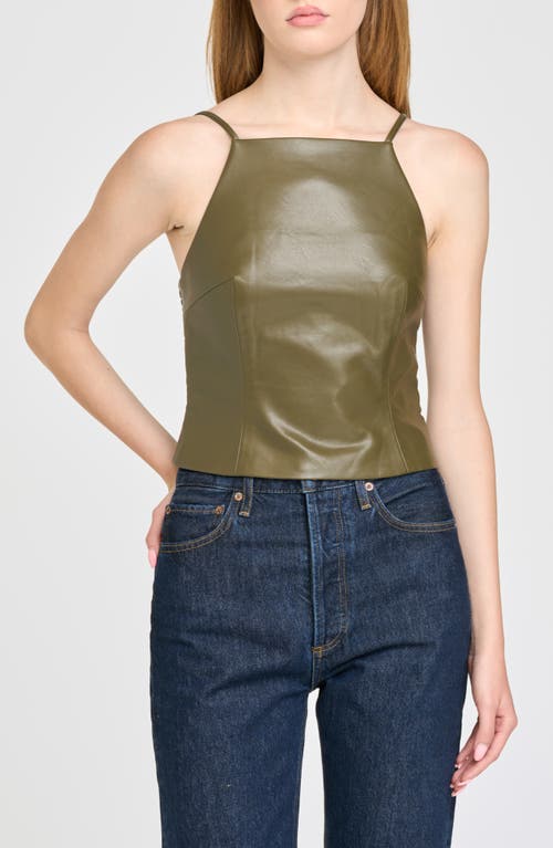WAYF WAYF Veronica Faux Leather Camisole