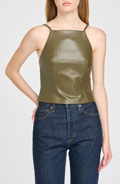 WAYF WAYF Veronica Faux Leather Camisole