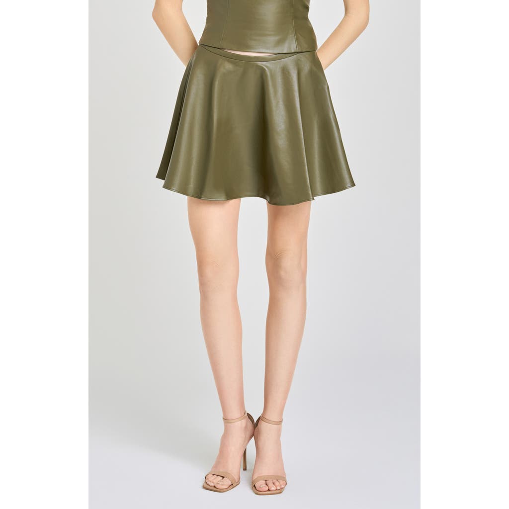 WAYF WAYF Veronica Faux Leather Miniskirt