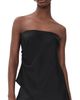 WAYF WAYF Vienna Strapless Satin Top Black - 1