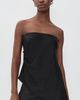 WAYF WAYF Vienna Strapless Satin Top Black - 2