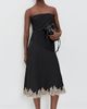 WAYF WAYF Vienna Strapless Satin Top Black - 6
