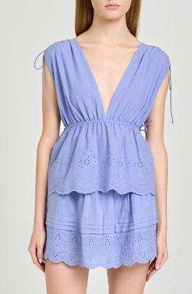 WAYF WAYF x Hannah Lovey Porter Goldie Cotton Eyelet Top (Nordstrom Exclusive)