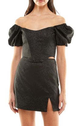 WAYF WAYF x Jourdan Sloane Emma Puff Sleeve Corset Top