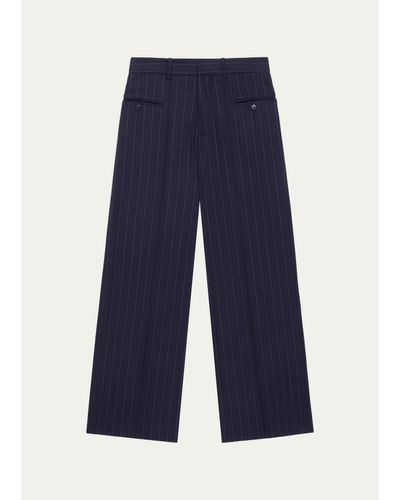 WE-AR4 The Avenue Pinstriped Wide-Leg Pants