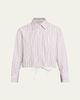 WE-AR4 The CC Striped Drawstring Cotton Shirt - 1
