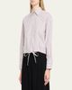 WE-AR4 The CC Striped Drawstring Cotton Shirt - 4