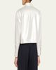 WE-AR4 The Crawford Cropped Shimmer Silk Blouse - 3