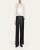 WE-AR4 The Crawford Cropped Shimmer Silk Blouse - 4