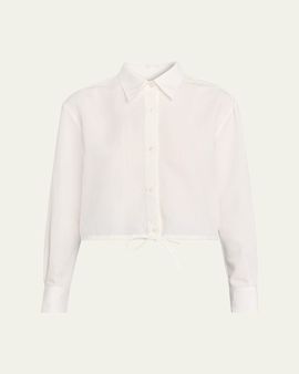 WE-AR4 The Riva Drawstring Linen-Blend Shirt