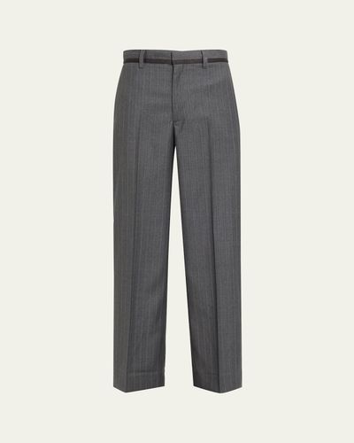WE-AR4 Tuxedo Pinstripe Straight-Leg Trousers