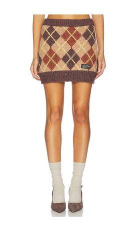 WE11DONE WE11DONE Argyle Intarsia Mini Skirt