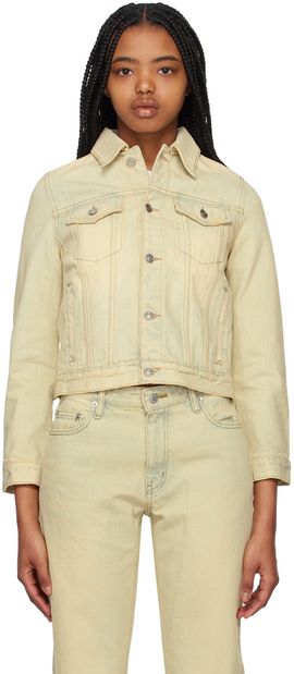 We11done We11done Beige Faded Denim Jacket