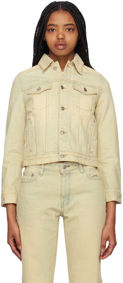 We11done We11done Beige Faded Denim Jacket