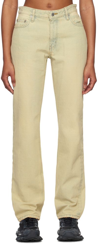 We11done We11done Beige Straight-Leg Jeans