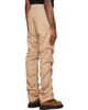 We11done We11done Beige Tuck Detail Trousers - 3