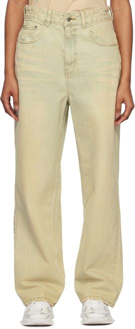 We11done We11done Beige Wide-Leg Jeans