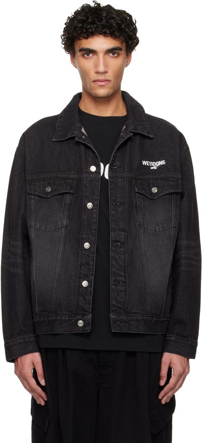 We11done We11done Black '1506' Denim Trucker Jacket