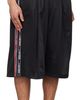 We11done We11done Black 1506 Logo Tape Bermuda Track Shorts - 2