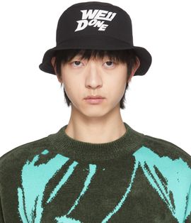 We11done We11done Black Basic Logo Bucket Hat