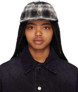 We11done We11done Black Bleach Check Cap