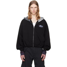 We11done We11done Black Bubble Zip-Up Hoodie