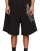 We11done We11done Black Cross Chain Shorts - 1