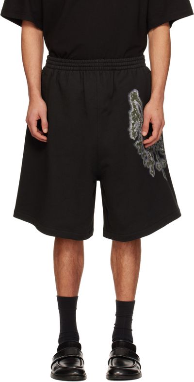 We11done We11done Black Cross Chain Shorts