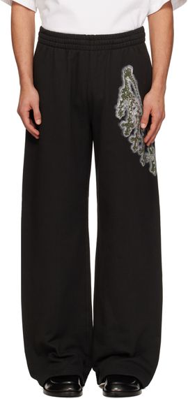 We11done We11done Black Cross Chain Sweatpants