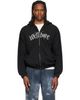 We11done We11done Black Devil Arms Up Zip-Up Hoodie - 1