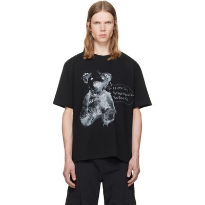 We11done We11done Black Drawing Teddy T-shirt