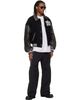 We11done We11done Black Faux-Leather Varsity Jacket - 4