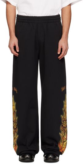 We11done We11done Black Fire Sweatpants