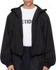 We11done We11done Black Gathered Neck Hoodie Jacket - 1