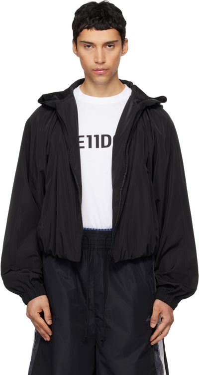 We11done We11done Black Gathered Neck Hoodie Jacket
