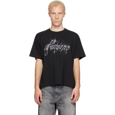 We11done We11done Black Glitter Logo T-shirt