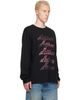 We11done We11done Black Gradient Logo Long-Sleeved T-shirt - 2