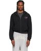 We11done We11done Black Gradient Logo Zip-Up Hoodie - 1
