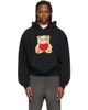 We11done We11done Black Heart Teddy Hoodie - 1
