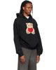 We11done We11done Black Heart Teddy Hoodie - 2