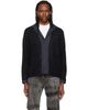We11done We11done Black Hooded Shirt-Layered Cardigan - 1
