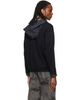 We11done We11done Black Hooded Shirt-Layered Cardigan - 3