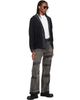 We11done We11done Black Hooded Shirt-Layered Cardigan - 4