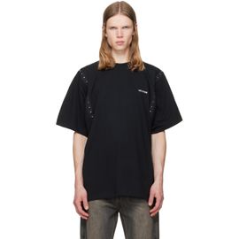 We11done We11done Black Hook & Eye T-Shirt