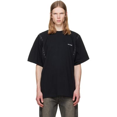 We11done We11done Black Hook & Eye T-Shirt