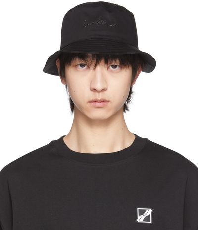 We11done We11done Black Hotfix Star Bucket Hat