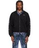 We11done We11done Black Lace 'WE11DONE' Zip-Up Hoodie - 1