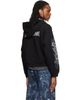 We11done We11done Black Lace 'WE11DONE' Zip-Up Hoodie - 3