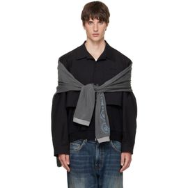 We11done We11done Black Layered Blouson Jacket