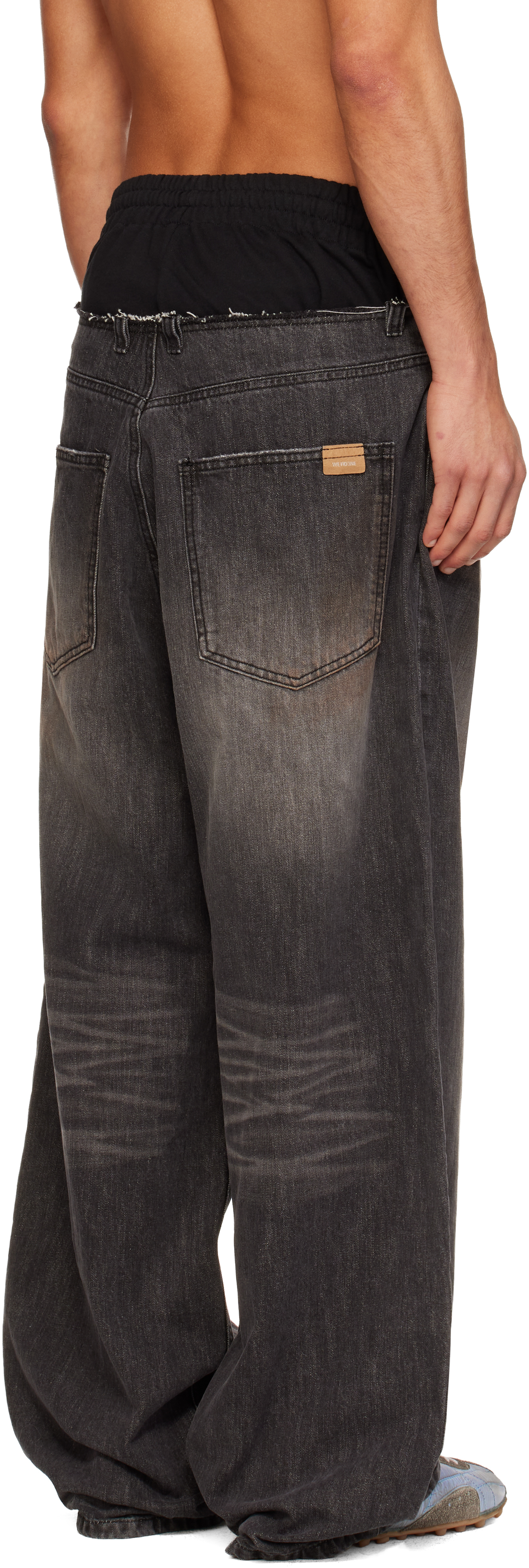 We11done - Black Layered Jeans